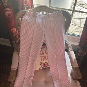 J Crew lavender seersucker capri pants